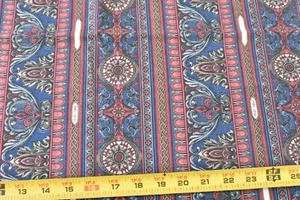 35" Long, Vintage, Blue Red Tan Nautical Stripes, RJR/Beyer/Discovery 1492,P9807 - Picture 1 of 9