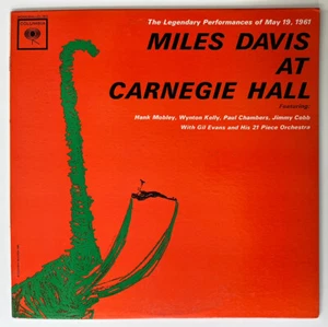 Miles Davis at Carnegie Hall 1961 Columbia 2 eye Lp Hank Mobley Kelly Chambers - Picture 1 of 4