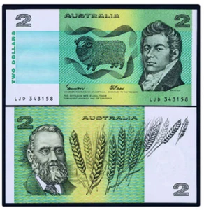 1985 Australia 2 Dollars P-43 UNC NEW Banknote - Picture 1 of 2