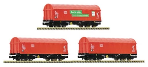 Fleischmann N 6660014, 3-tlg Set Schiebeplanenwagen der DB AG, Epoche VI _ N1636 - Bild 1 von 3