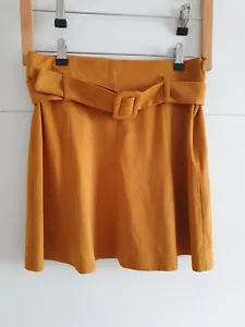 Samtrock ZARA 36/S S Gelb Senfgelb Minirock Rock Kurz Wildleder - Bild 1 von 5