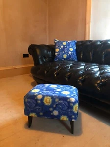 Van gogh starry night Footstool | Ottoman | Coffee Table - Hand-Crafted - Picture 1 of 4