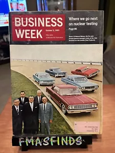 O3 1963 GM GENERAL MOTORS October 5 BUSINESS WEEK Magazine - Picture 1 of 2