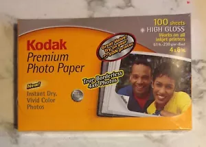 2 Papel Fotográfico Kodak Premium Sin Bordes 100 Hojas Secado Instantáneo Brillo Inyección de Tinta 4x6 - Imagen 1 de 3
