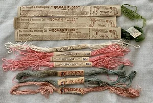antique embroidery floss: Princess, Brainerd Roman Floss, Glowcast, silk/rayon - Picture 1 of 12