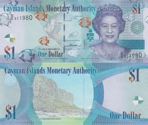 Islas Caimán 1 dólar (2010/2017) - QEII/Pescado - p38d.2, B218b D/5 UNC - Imagen 1 de 3