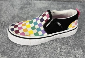 Vans Rainbow Checkerboard Slip-On Sneakers Kids Missy Size 11.0 **READ DES** - Picture 1 of 14