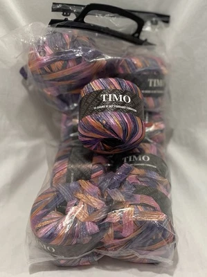 Fio de fita TIMO rosa/lavanda/lilás/tangerina 50g, 60m - Imagem 1 de 4