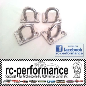 Gancio da soffitto in acciaio inox gancio da parete piastra oculare - D8 x 50 x 40 mm bondage BDSM SM  - Foto 1 di 1