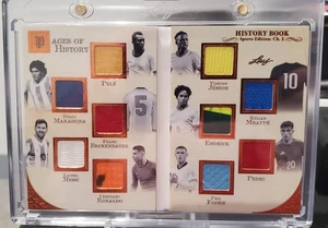 2025 Leaf History Book Pages Of History /25 Pele Messi Ronaldo Mbappe Maradona - Picture 1 of 6