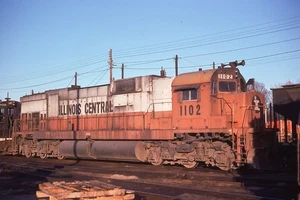 MS Original Slides (2) IC Illinois Central Alco C636 #1102 - Paducah KY 1974 - Picture 1 of 2