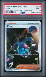 2024 POKEMON PAF EN-PALDEAN FATES SPECIAL ILLUSTRATION RARE #239 PENNY PSA 9 - Picture 1 of 2