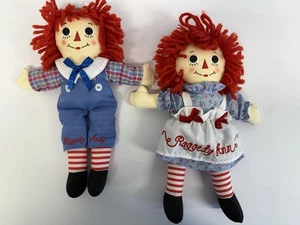 2er Set - 12 Zoll Raggedy Ann & Andy Plüschpuppen handgefertigt von Aurora - Bild 1 von 4