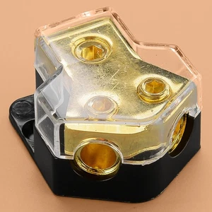 1x 2-Way Audio Power Cable Splitter Distribution Block for Car Boat Truck - Picture 1 of 7