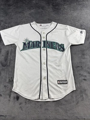 Camiseta Majestic Seattle Mariners Juvenil Cruz 23 Blanca MLB Cool Base - Imagen 1 de 4