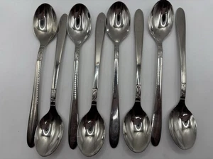 Vintage International Silver Creation I (8) MCM Iced Teaspoons HTF Hard To Find - Picture 1 of 8