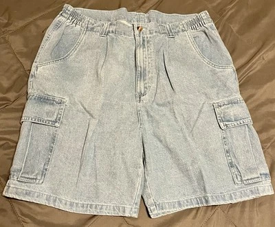 Pantalones cortos cargo vintage de mezclilla para hombre John Blair talla 36 Foto 1 de 3