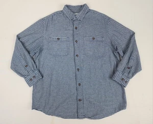 Duluth Chambray Denim Eisenbahn Streifen Langarmshirt Damen Größe Large - Bild 1 von 11