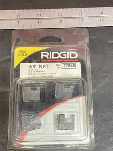 Troqueles de tubo roscadora manual Ridgid 37865 - 3/8" NPT - aleación derecha nueva alta velocidad - Imagen 1 de 4