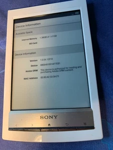 Genuine Sony Digital Book Reader PRS-T1 eBook Reader WiFi Touchscreen - Picture 1 of 9