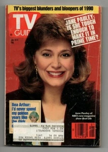 TV Guide Magazine January 5 1991 Jane Pauley Bea Arthur Bloopers and Blunders - Picture 1 of 4