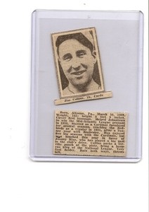 Ripper Jim Collins 1936 Pittsburgh Sun-Telegraph Sport Stamp Card  RARE BV$170