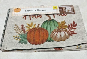 Herbst Gobelin Läufer "Hello Herbst" 13" x 68" Baumwolle Polyester, NEU - Bild 1 von 5