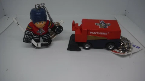 Pair of Florida Panthers Hockey Key Chains Cover
