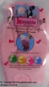 BRAND NEW KISSABLE SPA GLOVES MOISTURIZING GEL GLOVES PINK cg156 - Picture 1 of 1