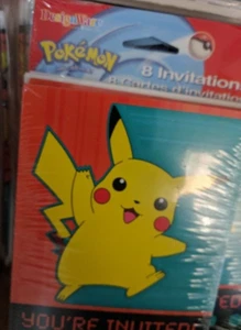 2000 NINTENDO POKEMON PIKACHU DEINE EINGELADENEN 8 EINLADUNGEN KARTEN & UMSCHLÄGE NEU - Bild 1 von 1