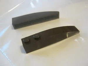 Lego Lot Of 2 Dark Brown 1x6 Curved Bricks, Two Knobs, 42022, 41762 (028-89) - Picture 1 of 1