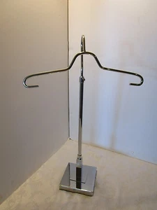 MCM Metal Chromed Adjustable Garment Holder Stand free standing 39.5" H 1960's - Picture 1 of 8