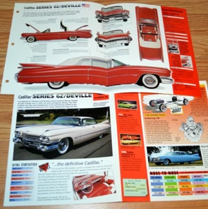 1959 Cadillac De Ville Series 62 Specs Info Original Poster Brochure 59 Deville - Picture 1 of 1