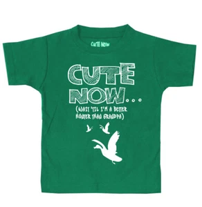 Cute Now... Wait 'Til I'm a Better Hunter Than Grandpa Toddler Kids Duck T-shirt - Picture 1 of 8