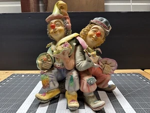 HECO A MANO GUZMÁN HECHO A MANO CERÁMICA CIRCO PAYASO FIGURA ESTATUA COLOMBIA LEER - Imagen 1 de 13