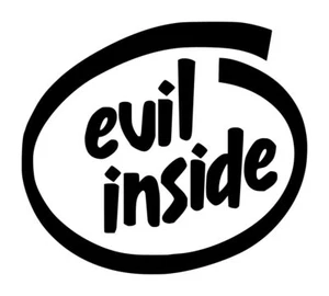 Evil Inside Decal #1 5"x5.75" Choose Color - Picture 1 of 2