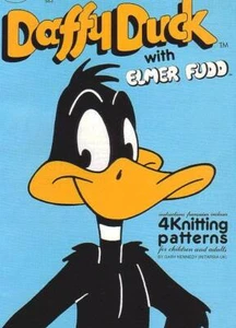 PATONS " DAFFY DUCK " WITH ELMER FUDD CHILDREN & ADULTS IN ENGLISH AND FRENCH - Picture 1 of 2