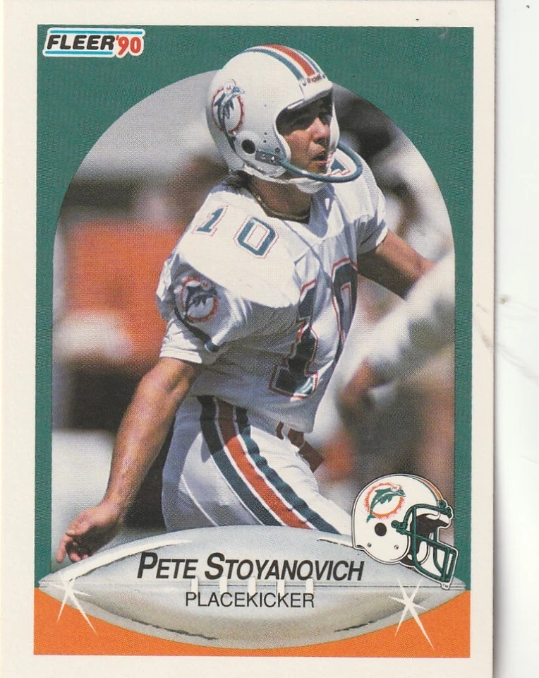 FREE SHIPPING-MINT-1990 Fleer Pete Stoyanovich #248 DOLPHINS - Image 1 of 1