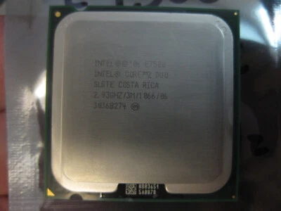 Intel Core 2 Duo Processor E7500 3M Cache, 2.93 GHz, 1066 MHz SLGTE - USED - Image 1 of 4