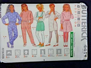 Patrón de costura BUTTERICK 4411 artículos mixtos niñas talla 7 8 10 rápido fácil 1989 sin cortar - Imagen 1 de 3