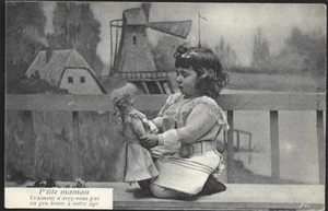 CARTE PHOTO Maman CPA écrite à Melle Jeanne DURAND de FONTMAGNE 48 Langogne 1904 - Picture 1 of 2