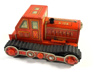 N-108 Tractor Road Grader Truck car JAPAN vtg tin toy TN Japan - Picture 1 of 10