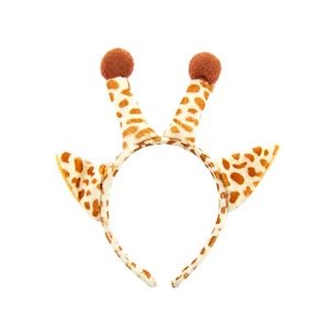 Haarreifen Giraffe Haarreif Ohren Hörner Kostüm Accessoire für Fasching Karneval - Bild 1 von 1
