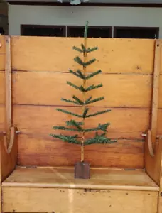 faux sapin de Noël allemand primitif, grand 35 pouces - Photo 1 sur 15