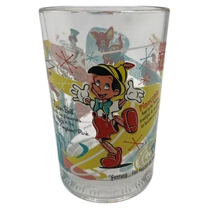 McDonald's Disney Drinking Glass Cup Tumbler 100 Years Of Magic Pinocchio, Bambi - Picture 1 of 5