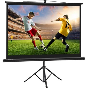 60" Foldable Projector Screen, Portable Tripod Movie Screen for Indoor & Outdoor - Picture 1 of 10