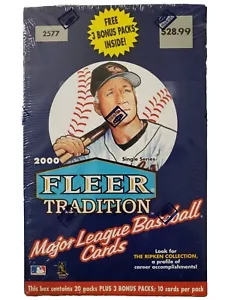 2000 fleer tradition baseball unopened sealed box - 20 Packs + 3 bonus packs - Picture 1 of 1