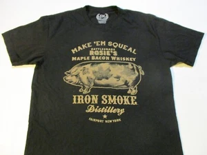 IRON SMOKE DISTILLING RATTLESNAKE ROSIES MAPLE BACON WHISKEY FAIRPORT NY SHIRT S - Picture 1 of 7