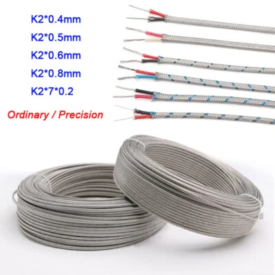 KX-Type Stainless Steel Shielded Thermocouple Wire Fiberglass Insulation Cable - Image 1 of 4