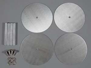 4pcs Aluminum Wheel Rim Disc Cover for Tamiya 1/10 RC Super Clodbuster Bullhead - Picture 1 of 3